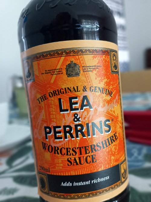 Lea and Perrins Worcestershire Sauce Bottle with orange label